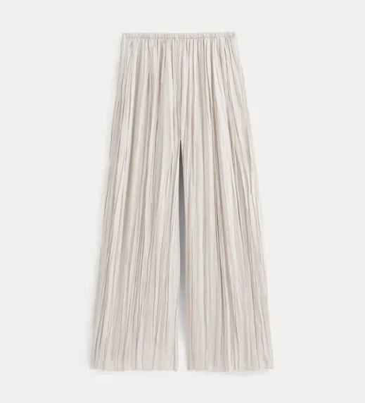 Womens Crinkle Wide Leg Pant